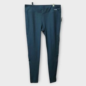 NWT New Adore Me black High-Waist Leggings w/sheer stripe sz L